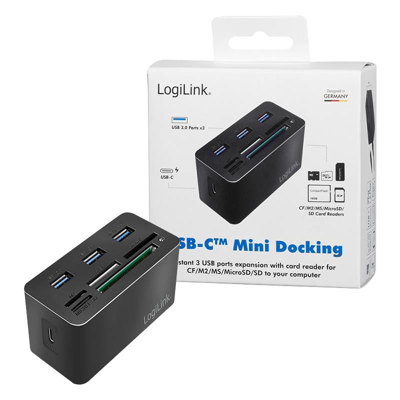 LogiLink CR0046 laptop dock/port replicator Wired USB 3.2 Gen 1 (3.1 Gen 1) Type-C Black – image 8