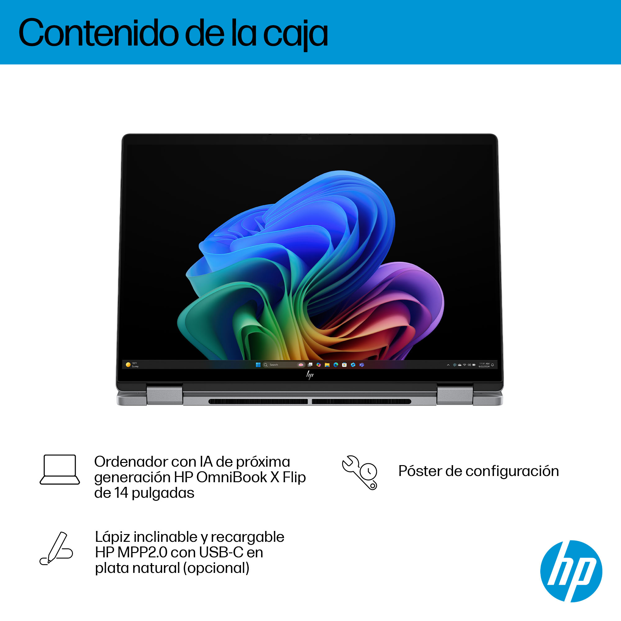 Portátil táctil convertible HP Omnibook X 14-fk0006ns con 3 años de garantía - Con Inteligencia Artificial - imagen 8