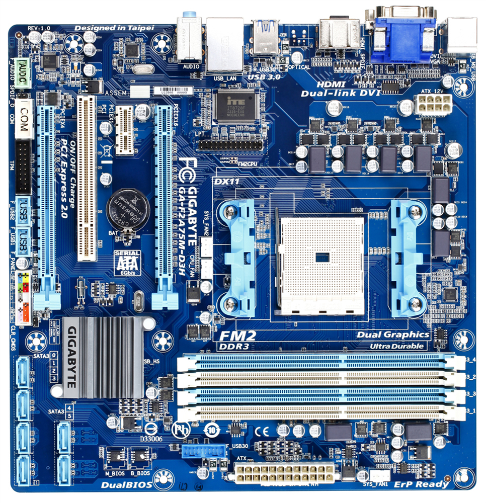 GIGABYTE GA-F2A75M-D3H (rev. 1.0) – image 2