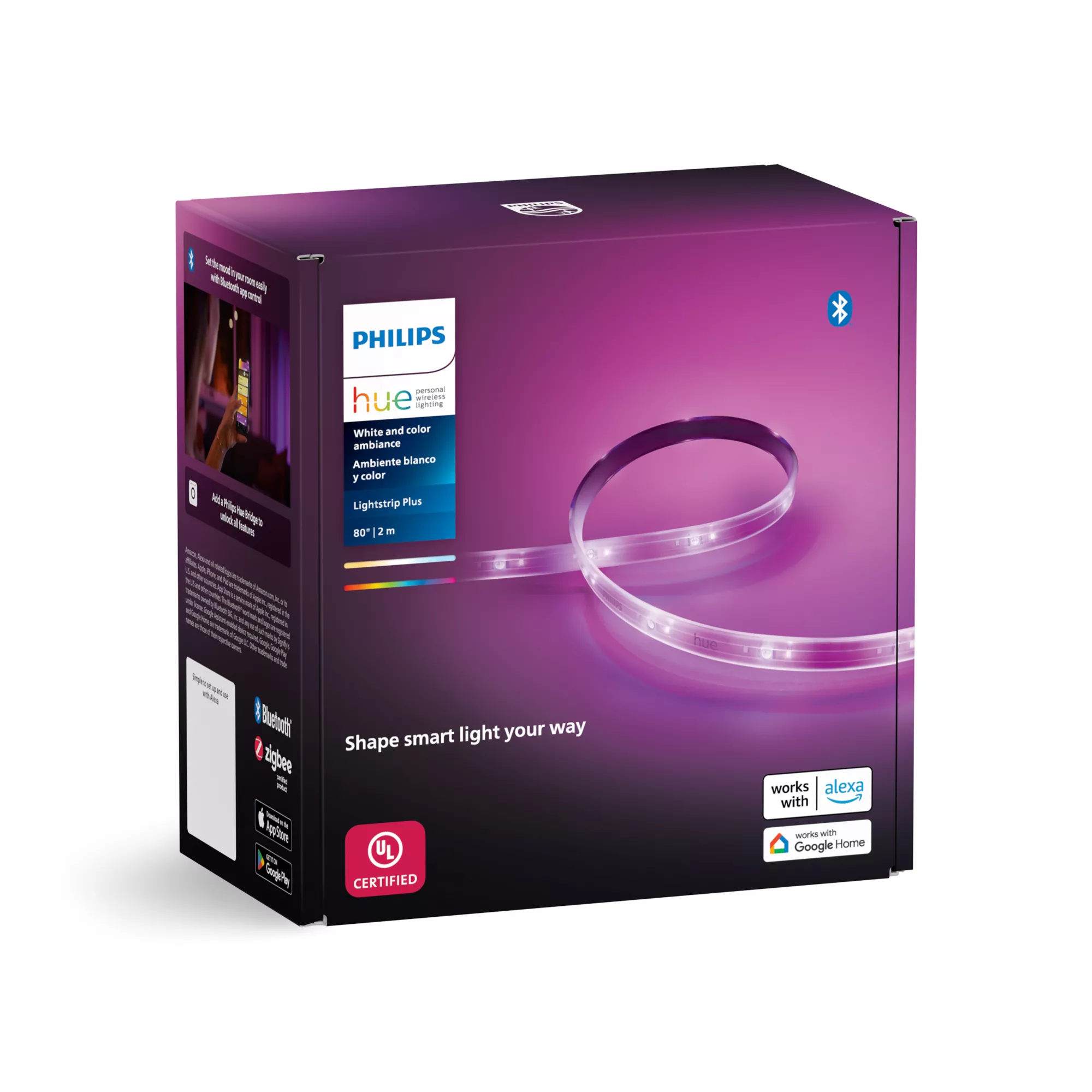 Philips by Signify Philips Hue White and colour ambience 046677555337 smart lighting Smart strip light Bluetooth/Zigbee – image 3