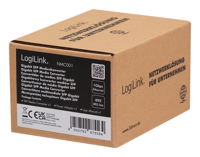 LogiLink NMC001 network media converter 1000 Mbit/s Black – image 8
