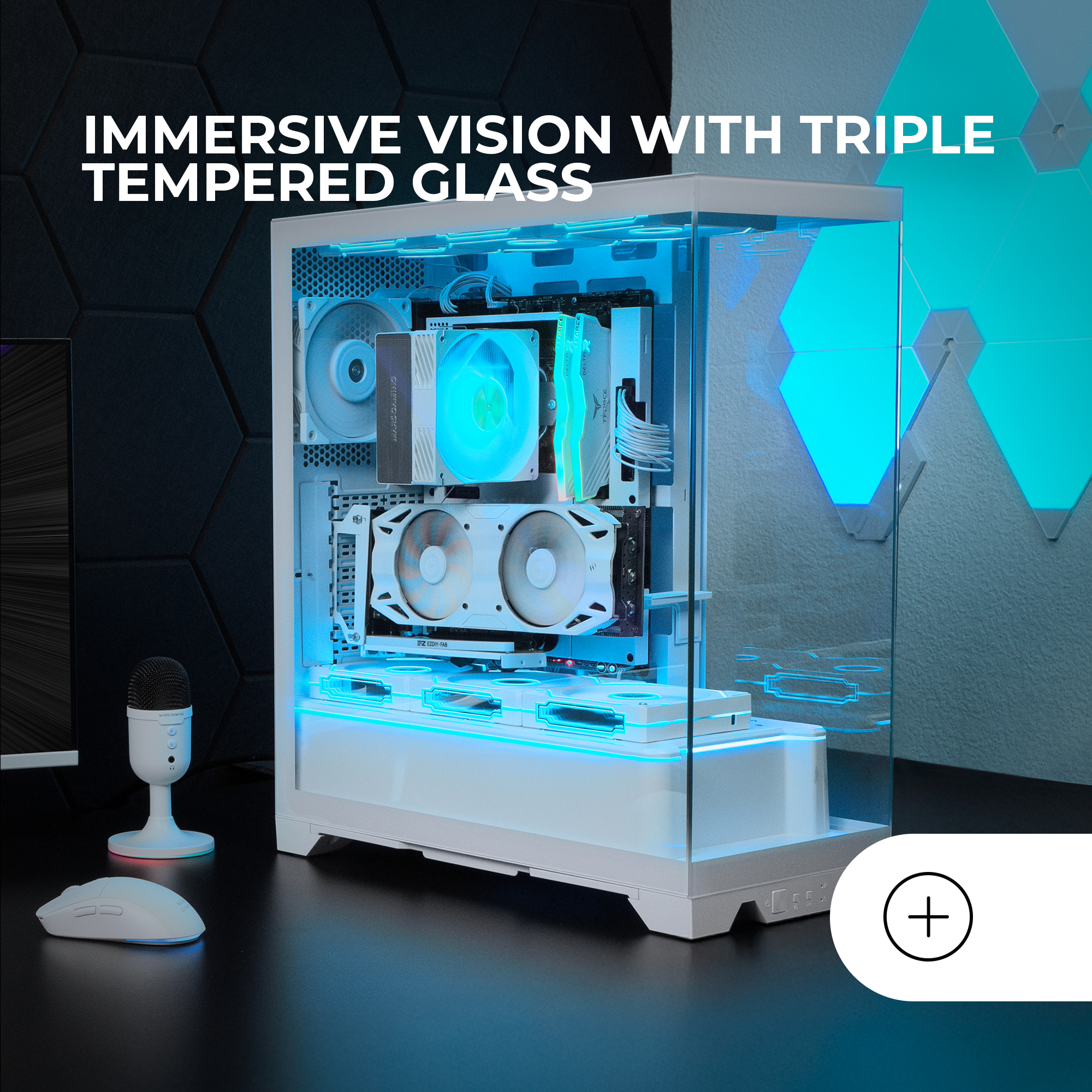 Mars Gaming MCPRISMAW computer case Midi Tower White – image 7
