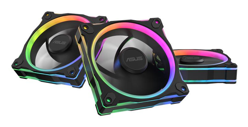 ASUS Prime MR120 Fan ARGB Reverse Black 3in1 Case per computer Ventilatore 12 cm Nero 3 pz