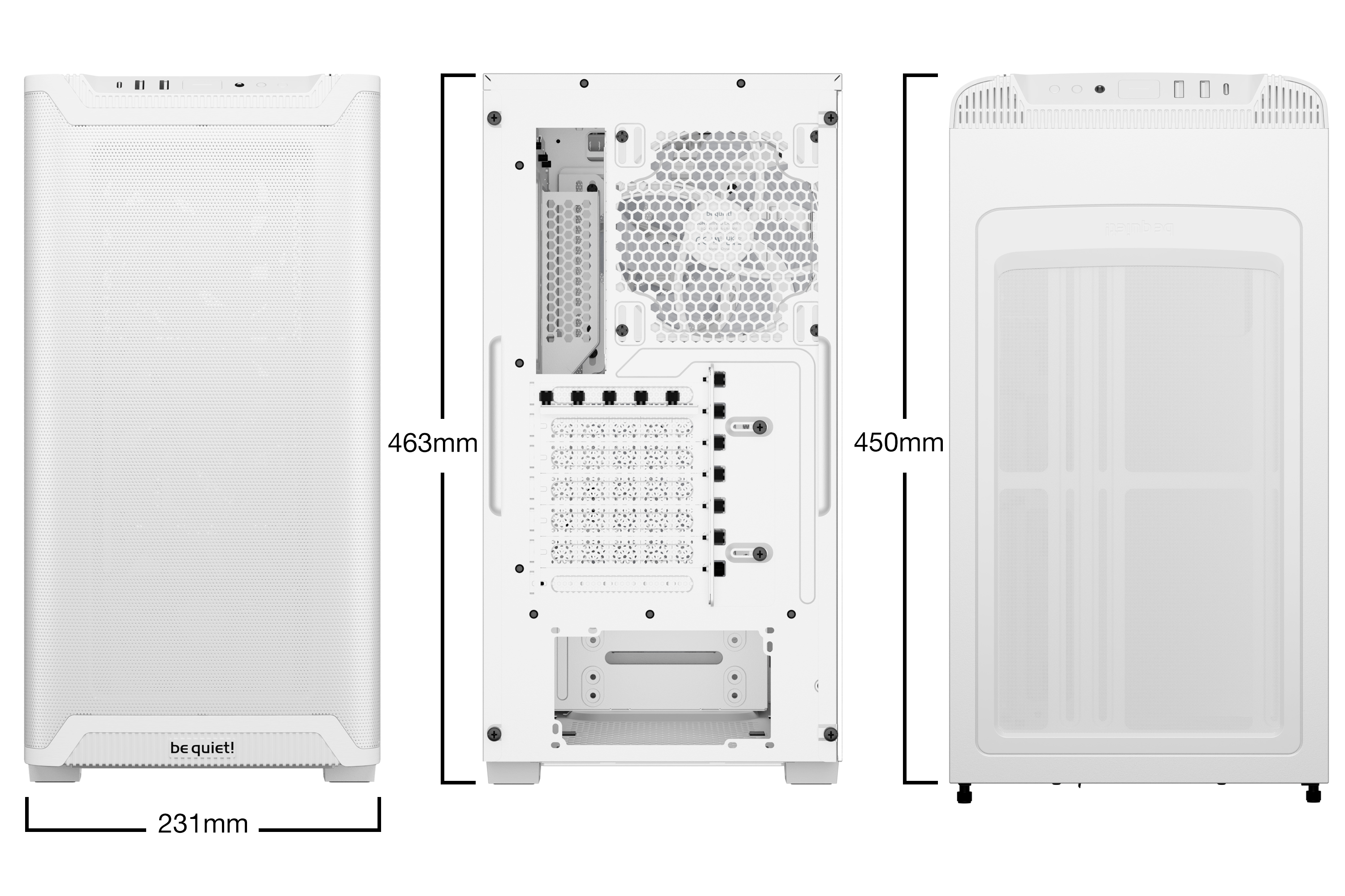 be quiet! Pure Base 501 LX White Midi Tower image 2