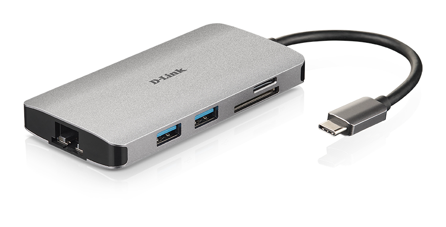 D-Link 8-in-1 USB-C Hub with HDMI/Ethernet/Card Reader/Power Delivery – image 2