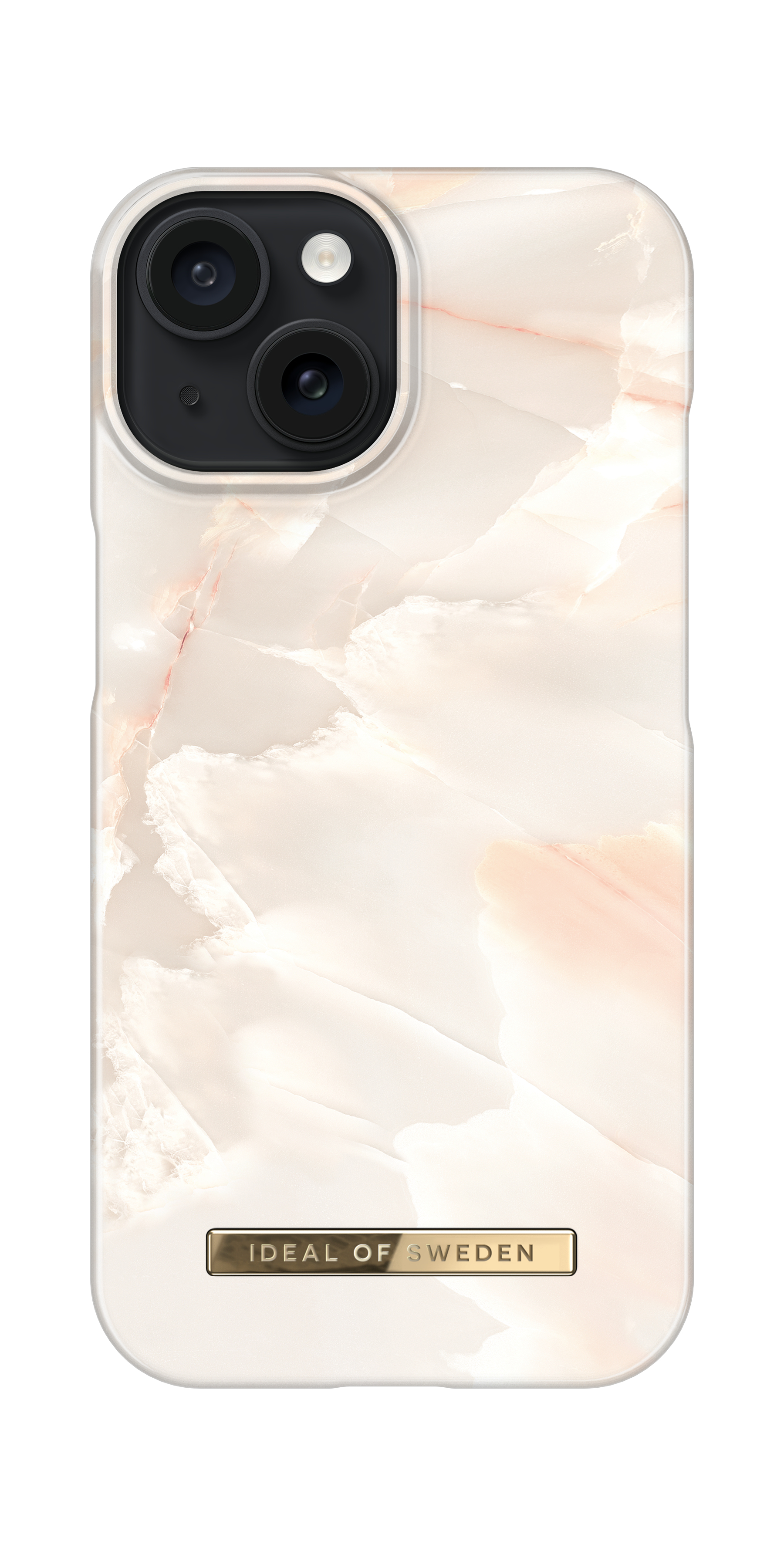 iDeal of Sweden Printed Case iPhone 15 Rose Pearl Marble