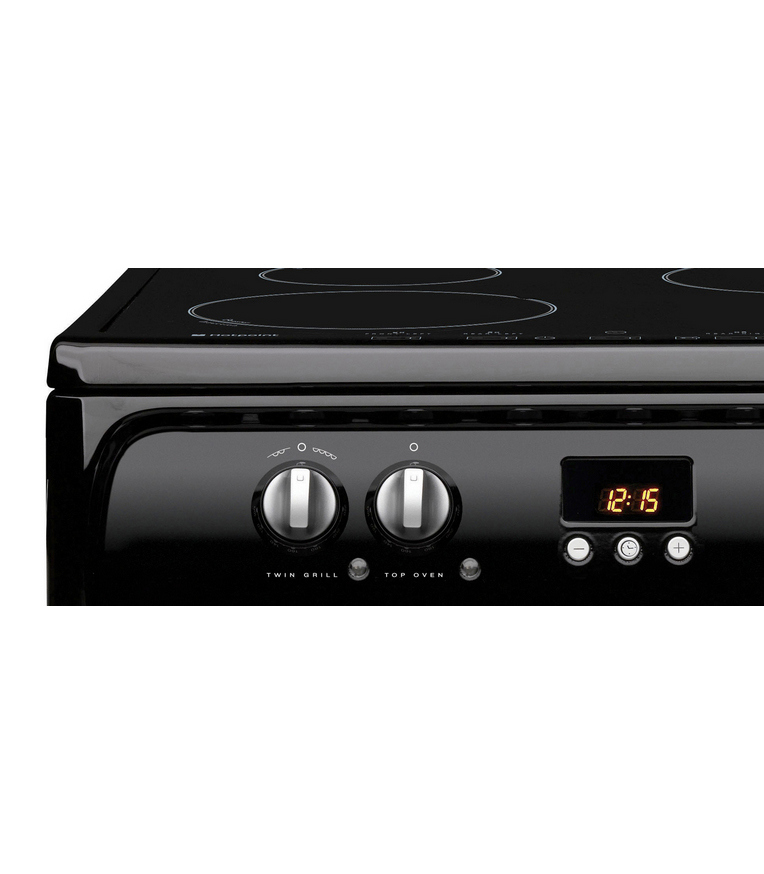 Hotpoint HUI614K cooker Freestanding cooker Electric Zone induction hob Black – image 4