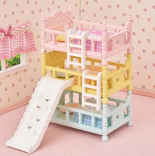 Resim Sylvanian Families Üç Katlı Ranzalar, Çok Renkli Plastik Yapı Oyuncağı