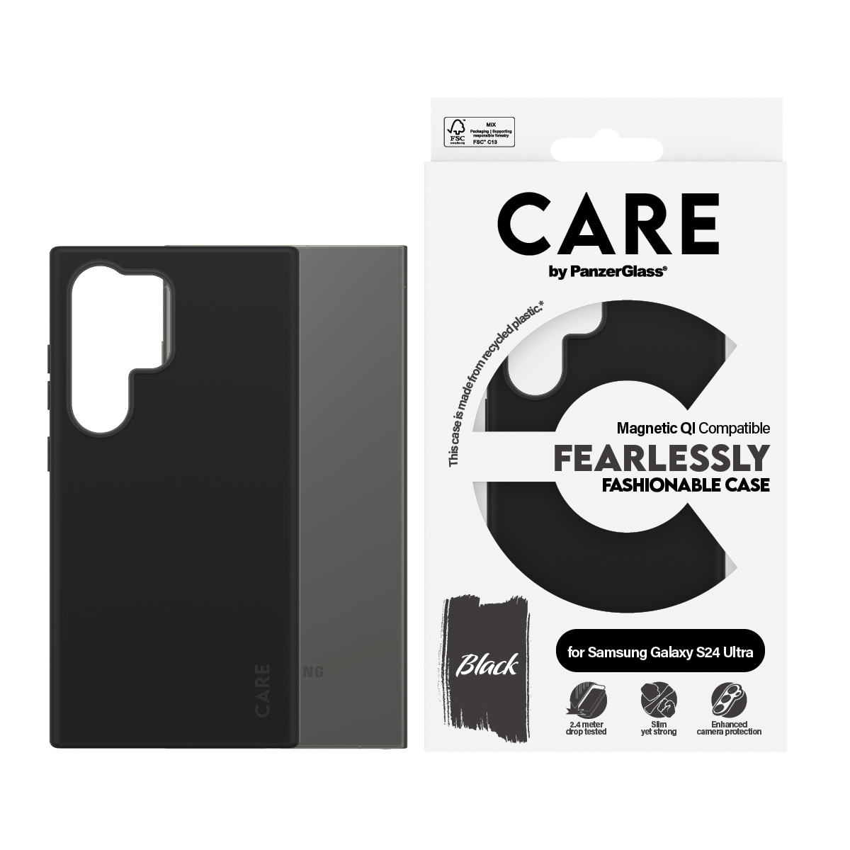 PanzerGlass CARE™ by PanzerGlass® Case Black w. Qi Compatible Samsung Galaxy S24 Ultra – image 2