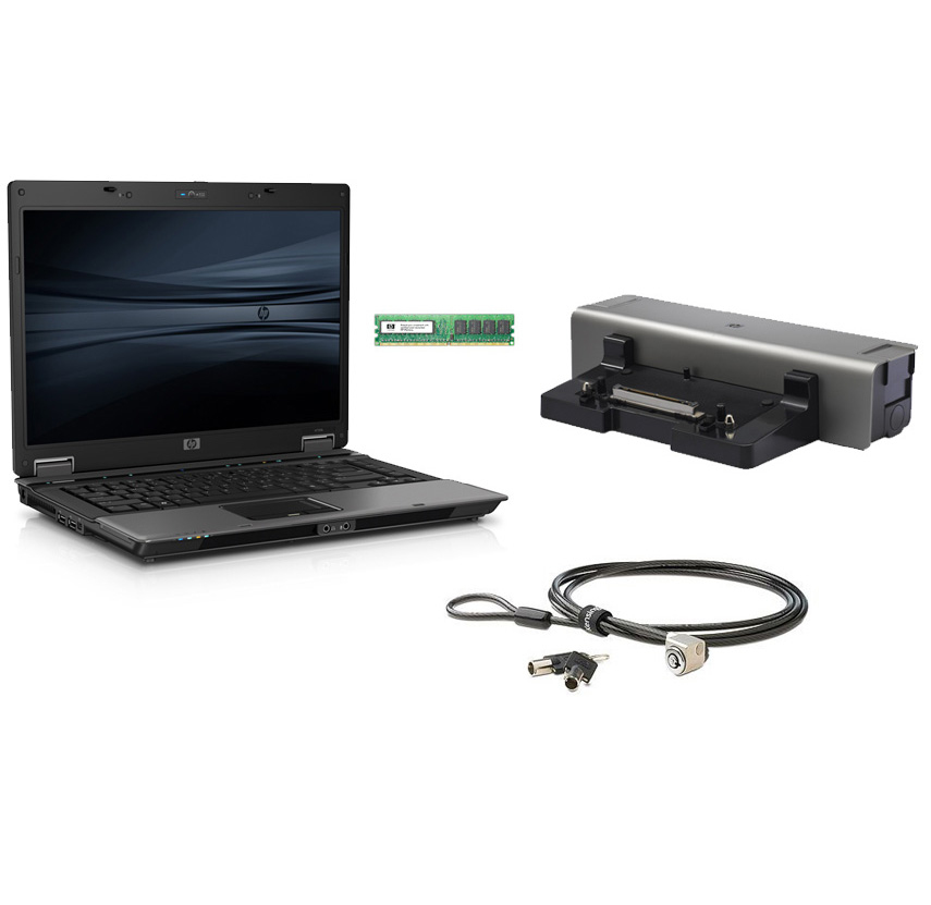 HP 6730b + 2GB DDR2 RAM + Basic Docking Station + Kensington Security Lock – image 1
