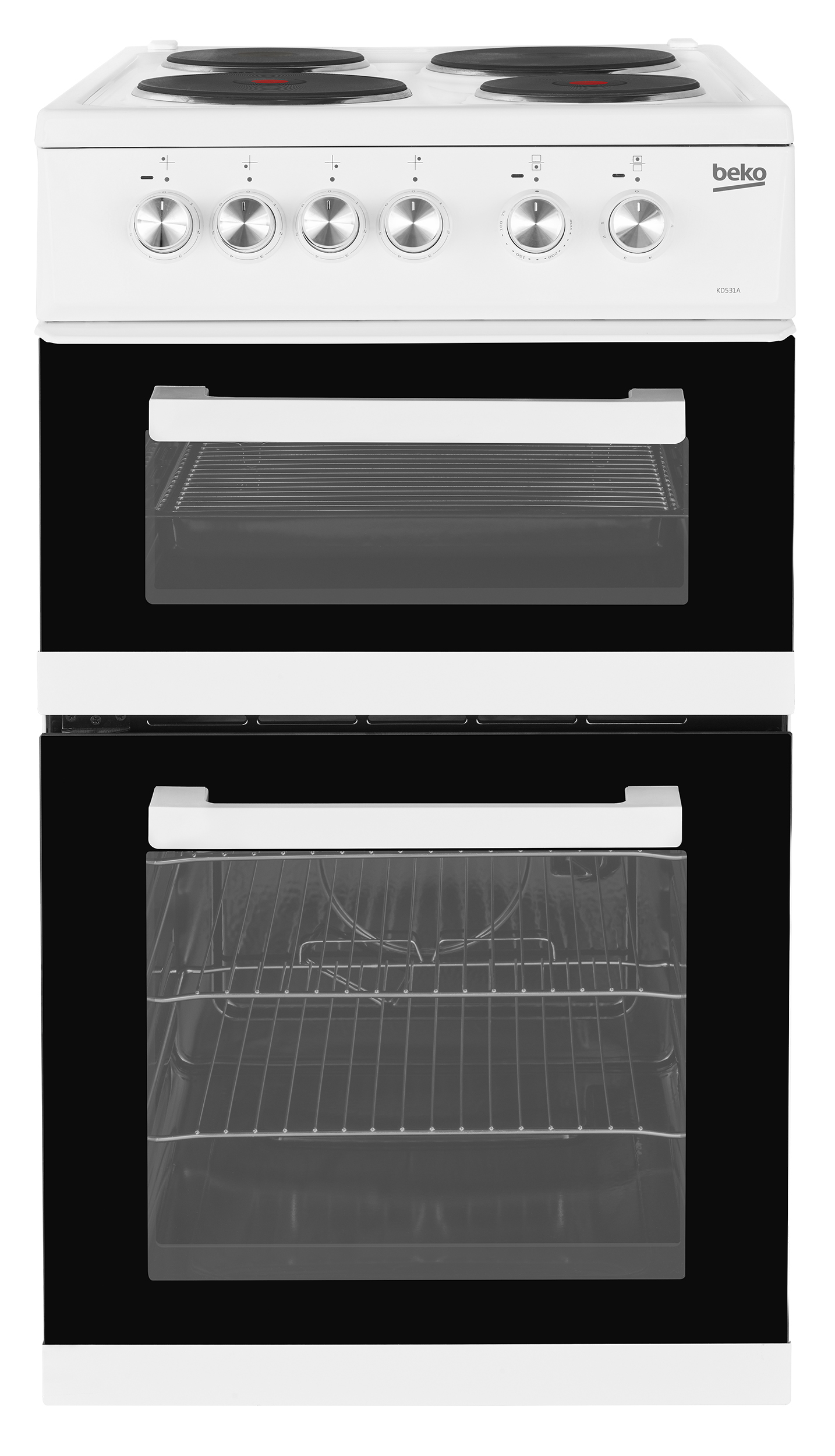 Beko KD531AW 50cm Twin Cavity Electric Cooker