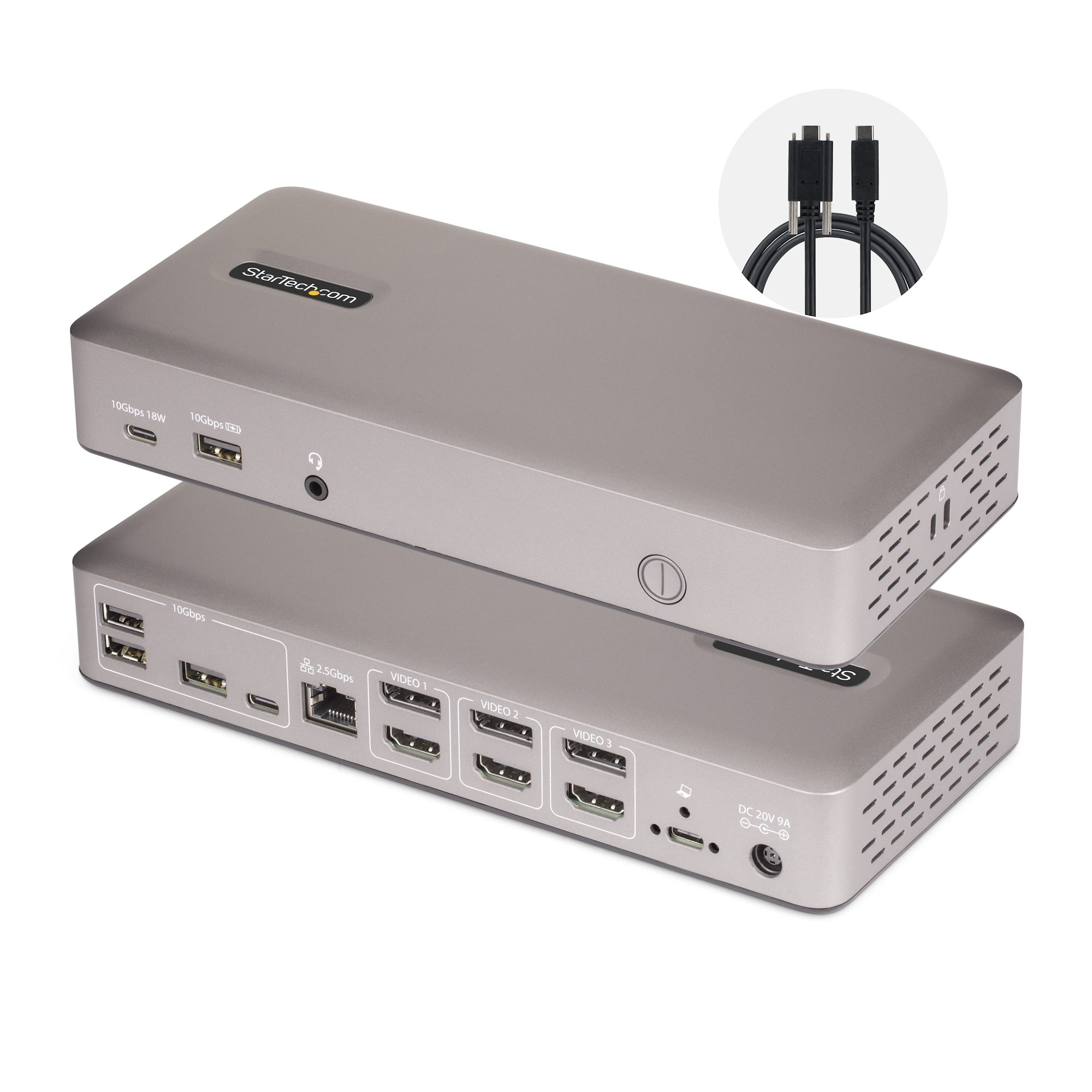 StarTech.com Triple-Monitor USB4 Docking Station, 4K