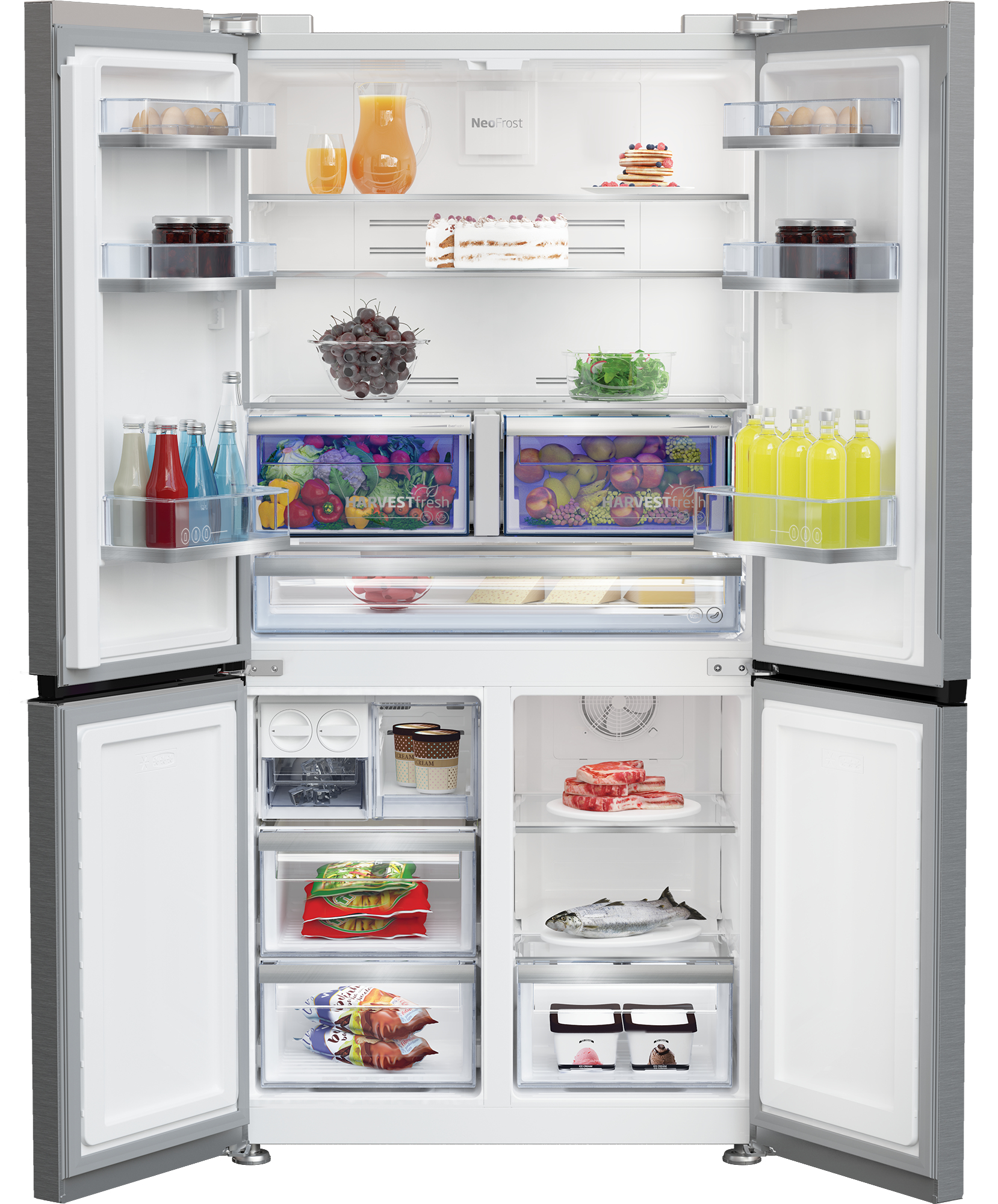 Beko GN1416240ZXN side-by-side refrigerator Freestanding – image 5