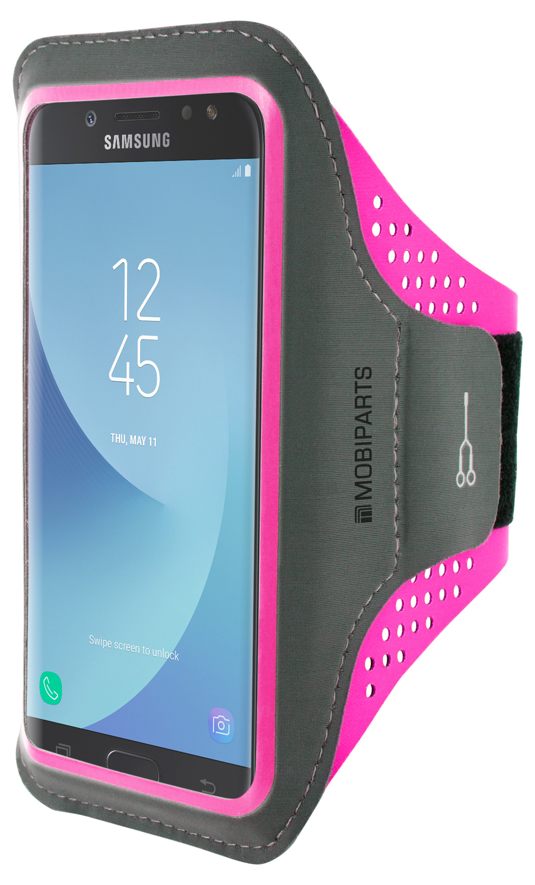 Mobiparts Comfort Fit Sport Armband Samsung Galaxy J5 (2017) Neon Pink – image 1