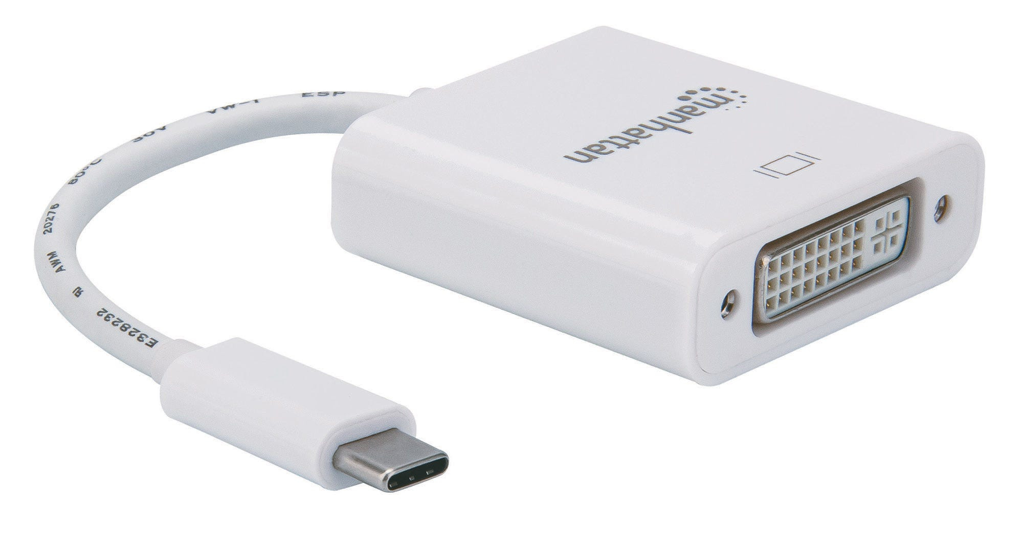 Manhattan USB-C to DVI-D Converter Cable, 4K@30Hz, White – image 3