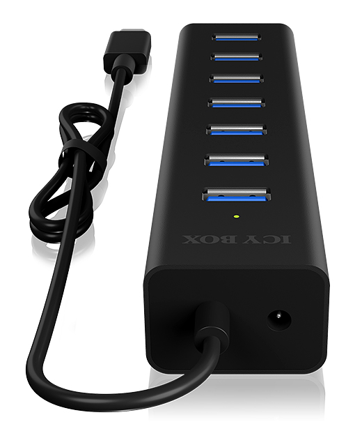 ICY BOX IB-HUB1700-C3 USB 3.2 Gen 1 (3.1 Gen 1) Type-C 5000 Mbit/s Black – image 7