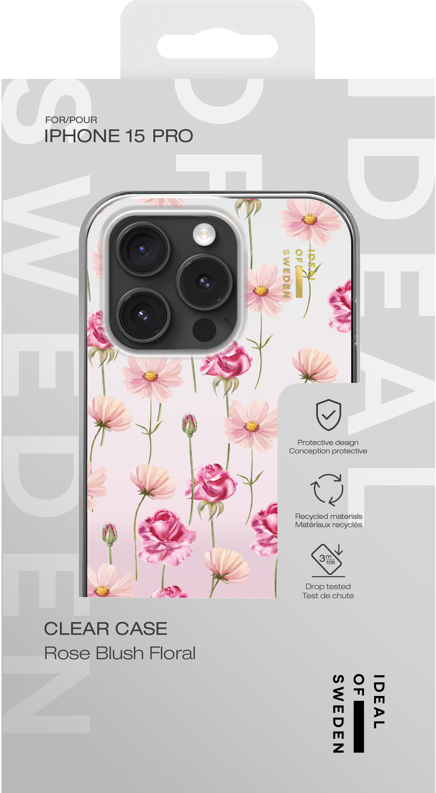 iDeal of Sweden Mirror Case iPhone 15 Pro Rose Blush Floral – image 4