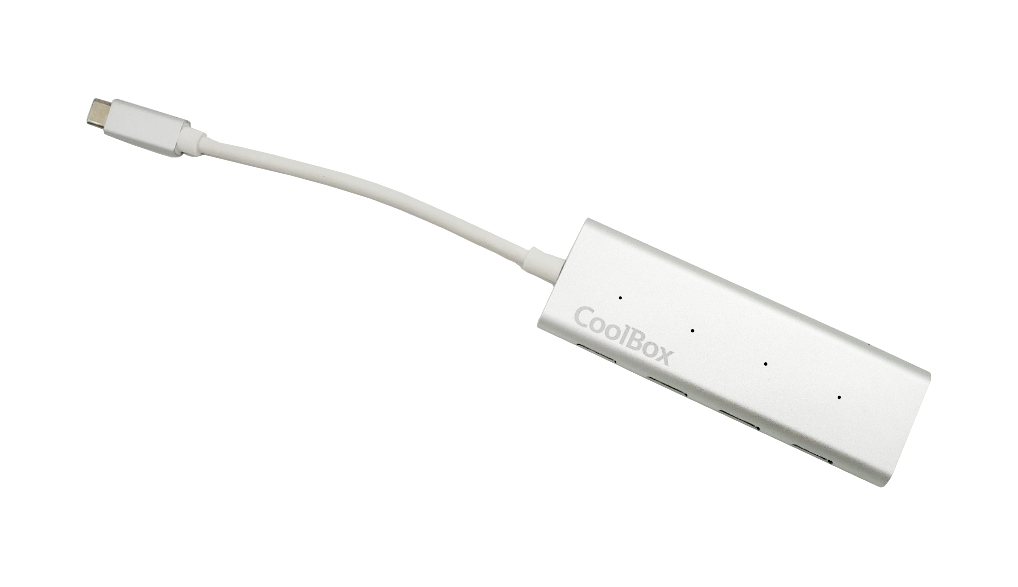 CoolBox COO-HUC4U3 interface hub USB 3.2 Gen 1 (3.1 Gen 1) Type-C 5000 Mbit/s Aluminium