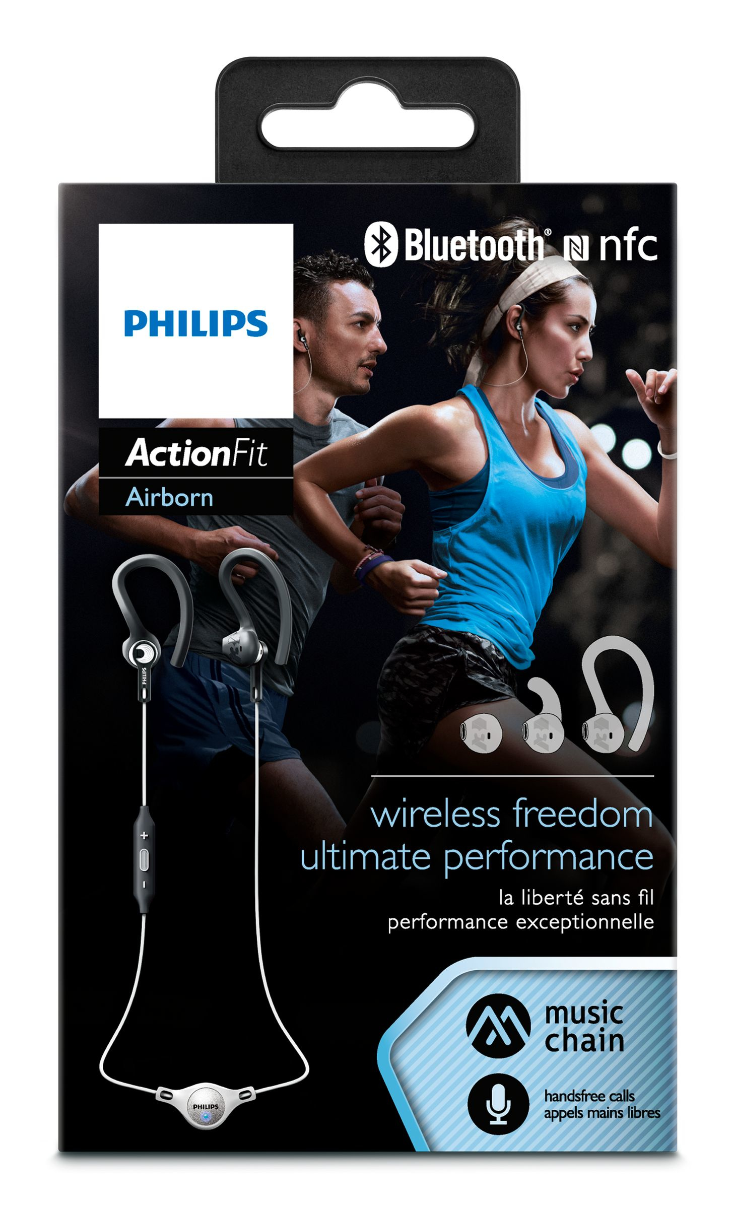 Philips ActionFit SHQ8300WS/00 headphones/headset Wireless Ear-hook Calls/Music Bluetooth Black, White – image 2