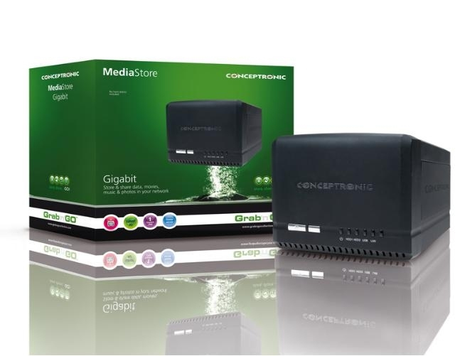 Conceptronic 2 Bay Media NAS Hard Disk 3.5", 1TB – image 3