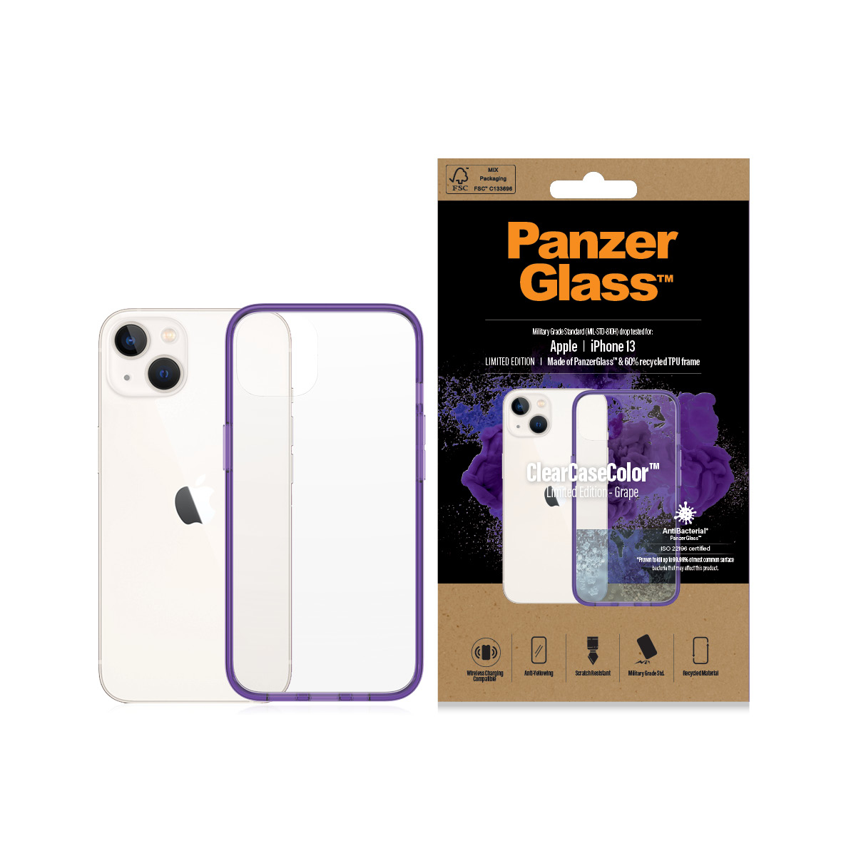 PanzerGlass ® ClearCaseColor™ iPhone 13 - Grape – image 3