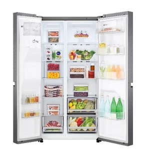 LG GSLV30DSXF side-by-side refrigerator Freestanding – image 2