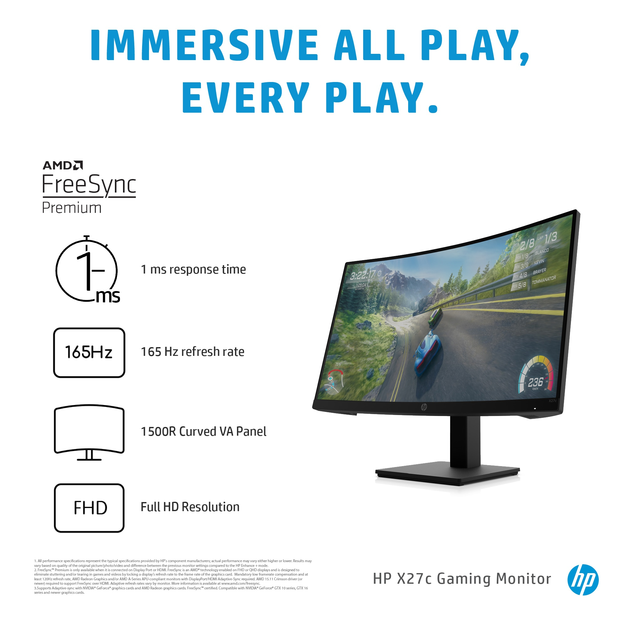 HP X27c computer monitor – image 6