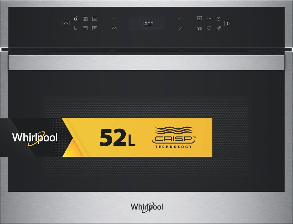 Whirlpool WCW6O7HTSXF Black, Stainless steel Combination microwave Built-in