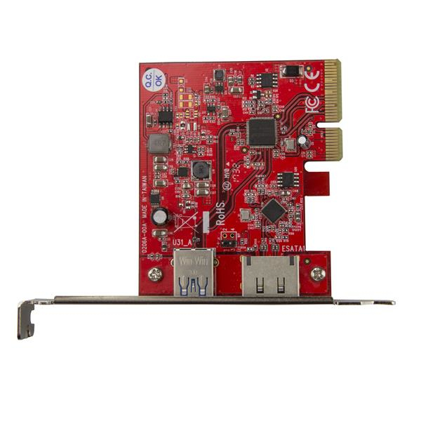 StarTech.com 2-Port USB 3.1 (10Gbps) and eSATA PCIe Card - 1x USB-A and 1x eSATA – image 4