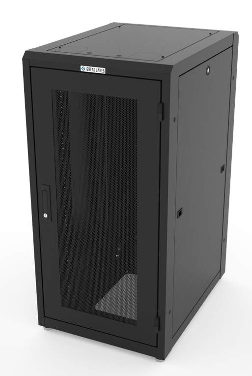 Vertiv GL480E-2432-B-SQM6MS rack cabinet 24U Freestanding rack Black – image 2