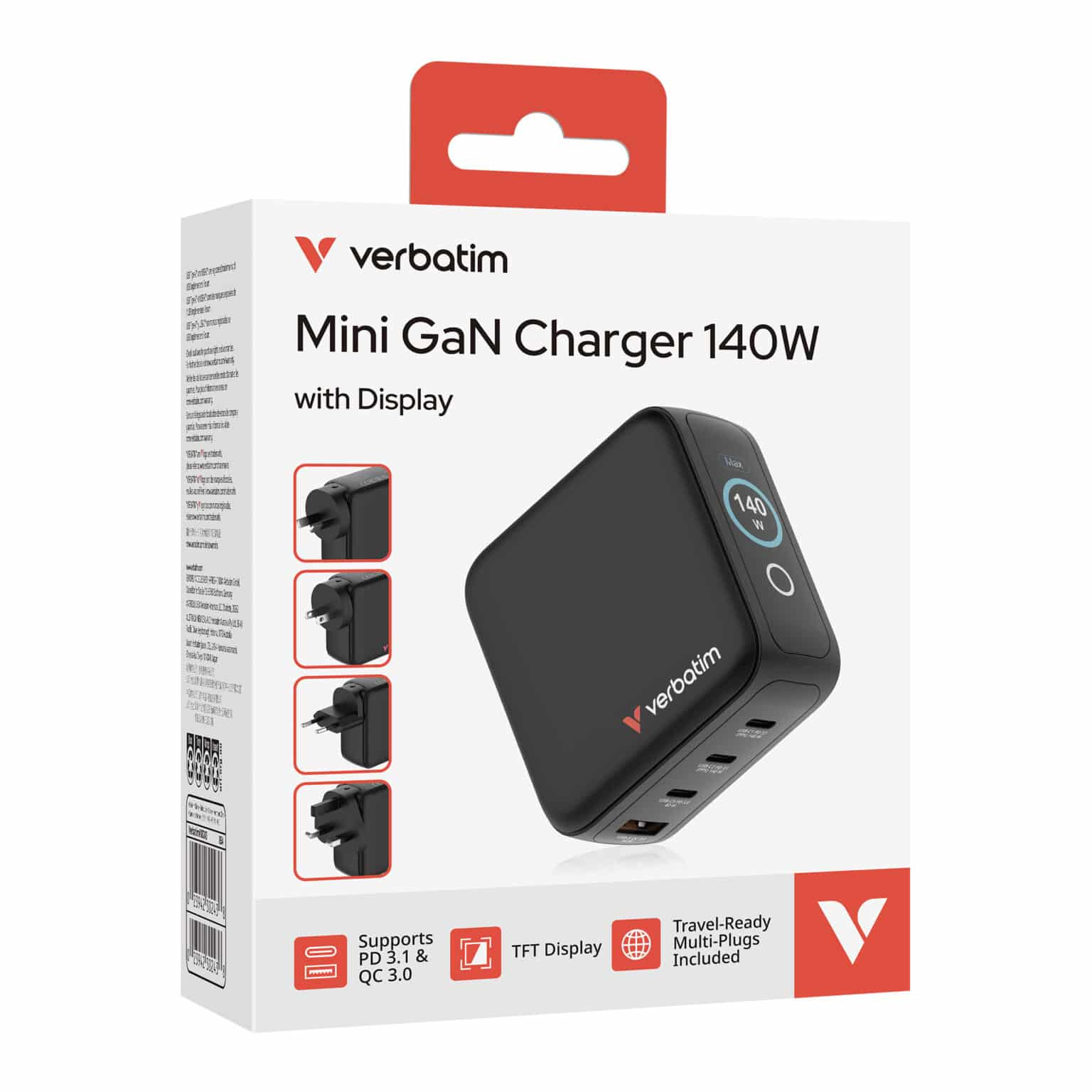 Verbatim 140W Mini GaN Charger with Display – image 4