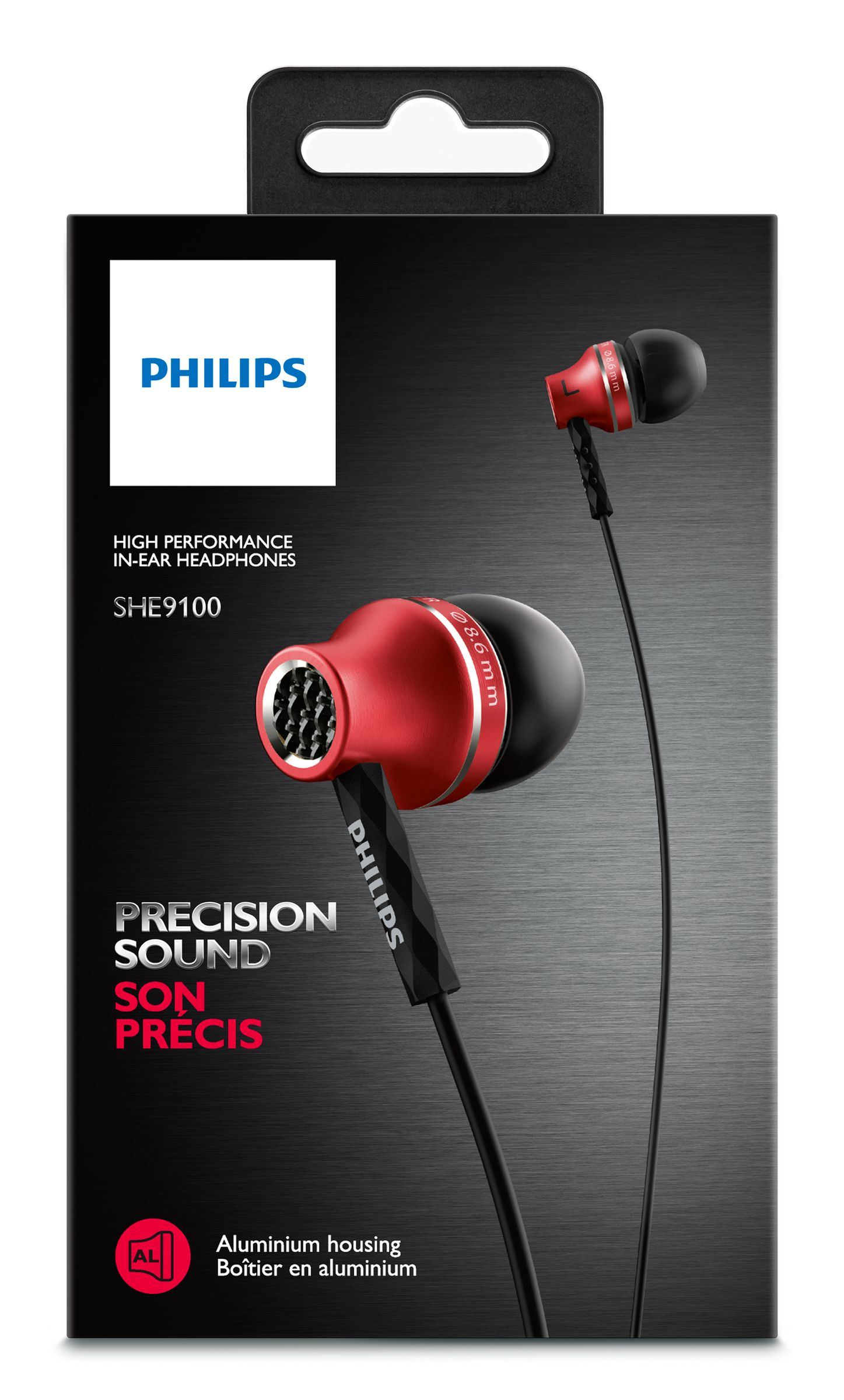 Philips SHE9100RD/27 headphones/headset Wired In-ear Black, Red – image 2