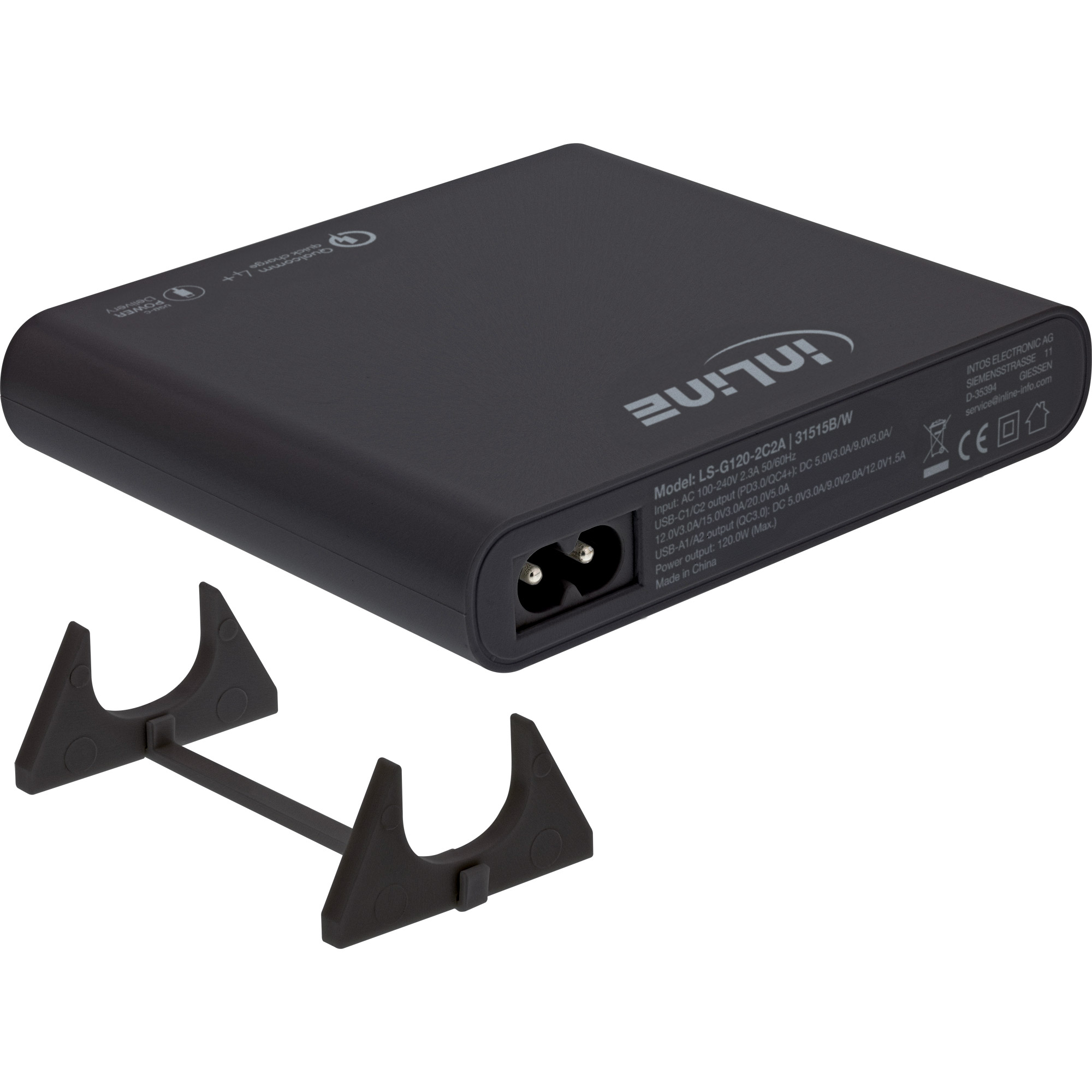 InLine USB power supply, GaN charger, 4-port, 2x USB-C + 2x USB-A – image 3