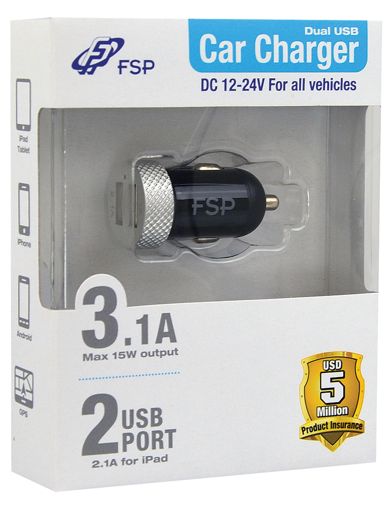 FSP PNA0150200 mobile device charger Universal Black, Silver DC Auto – image 3