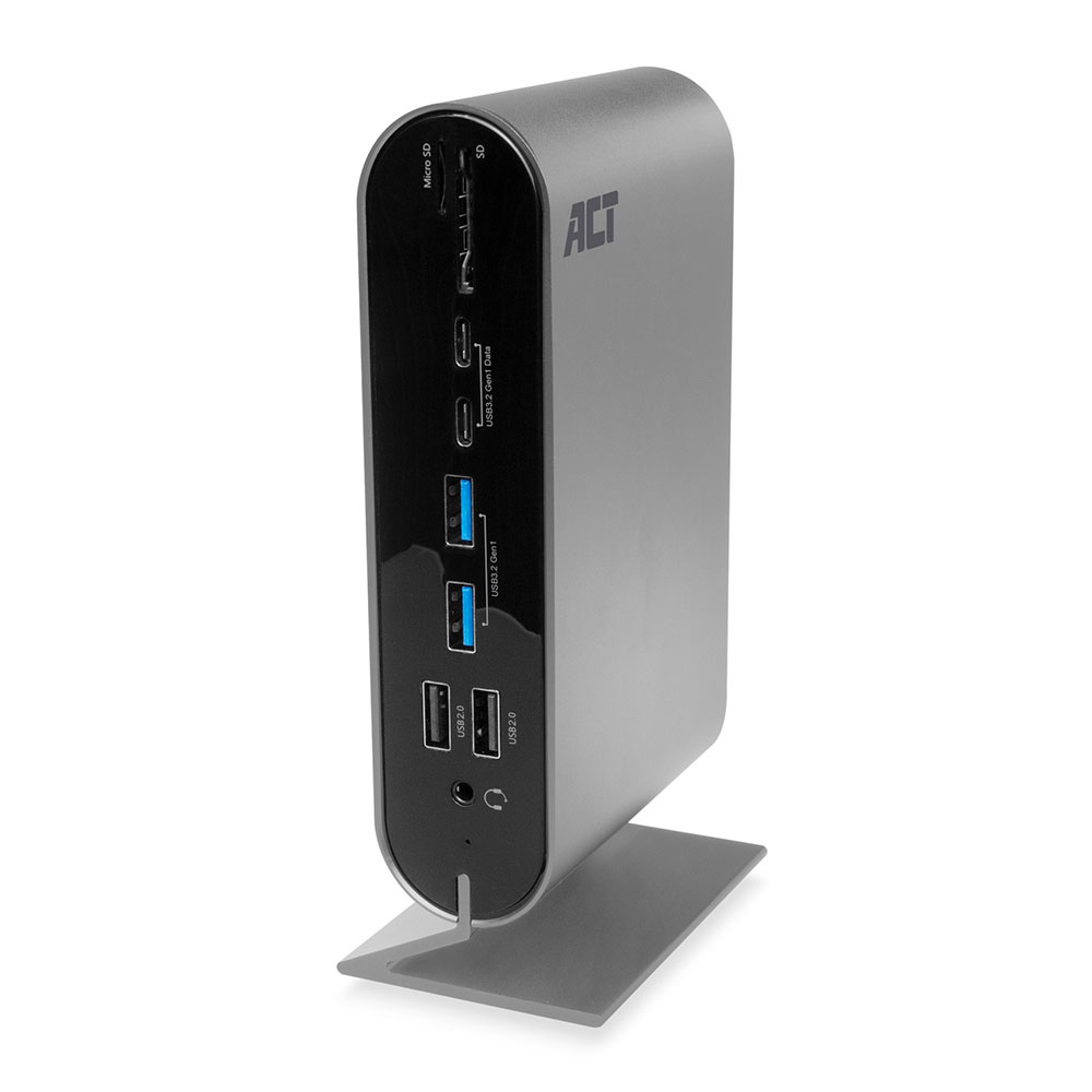 ACT AC7045 USB-C Docking station 2 monitors, HDMI, DisplayPort, VGA with USB hub, ethernet, cardreader and audio – image 2