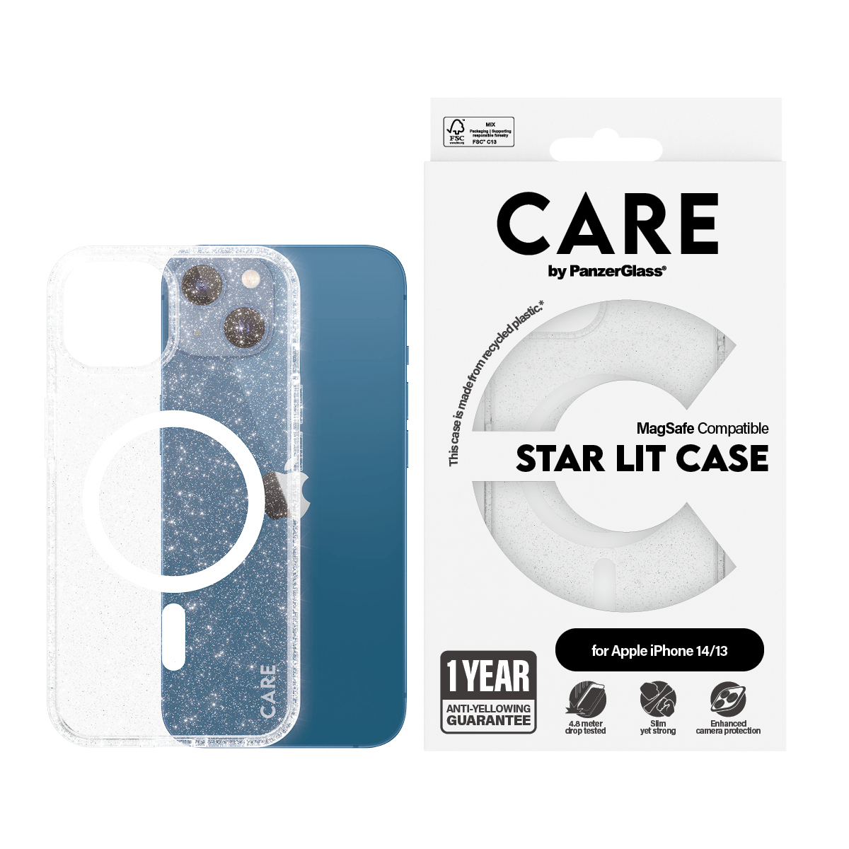 PanzerGlass CARE™ by PanzerGlass® Star Lit Case w. White MagSafe iPhone 14 | 13 – image 2