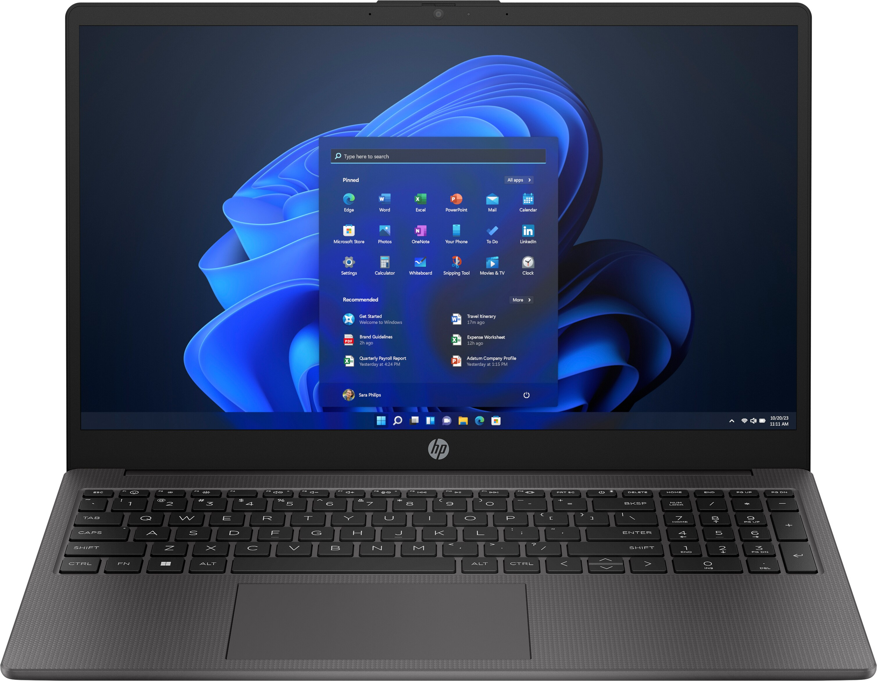 HP 255 G10 AA1D6ES#ABU Laptop, 15.6 Inch Full HD IPS Screen, AMD Ryzen 7 7730U Processor, 16GB RAM, 512GB SSD, AMD Radeon Graphics, Windows 11 Pro