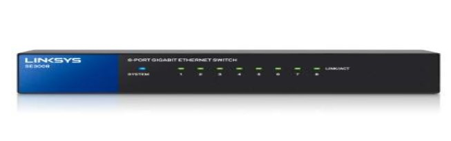 Linksys SE3008 network switch Unmanaged Gigabit Ethernet (10/100/1000) Black – image 1