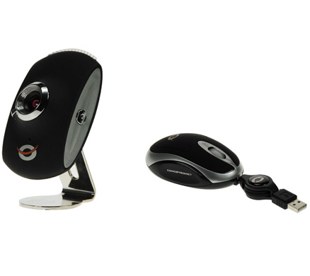 Conceptronic Kit: 3x Lounge'n'LOOK DeskCam + Lounge’n’LOOK Travel Mouse