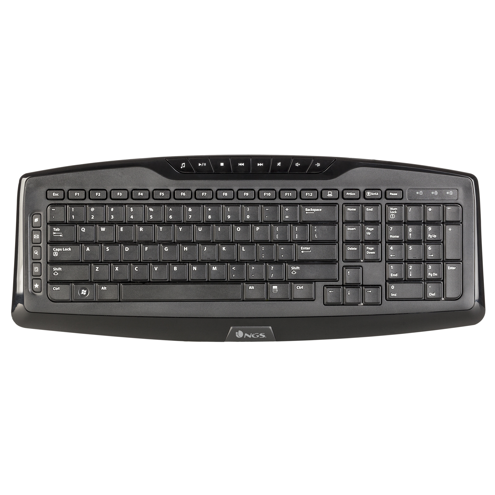 NGS Squad keyboard Office USB QWERTY Spanish Black