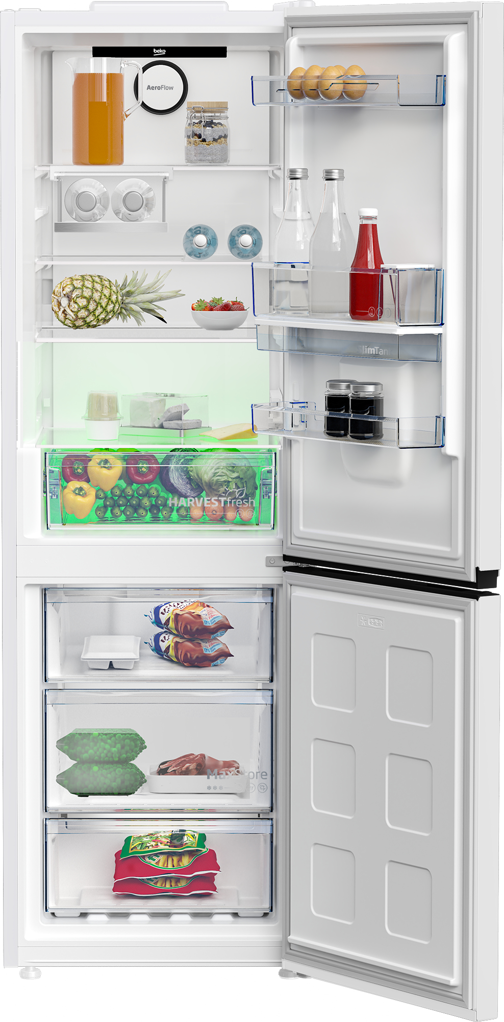 Beko CNB3G4686DVW Freestanding AeroFlowTM Fridge Freezer with HarvestFreshTM – image 3