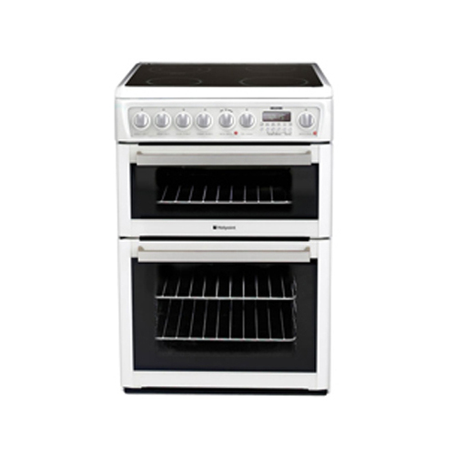 Hotpoint EW74P cooker Freestanding cooker Electric Ceramic hob White