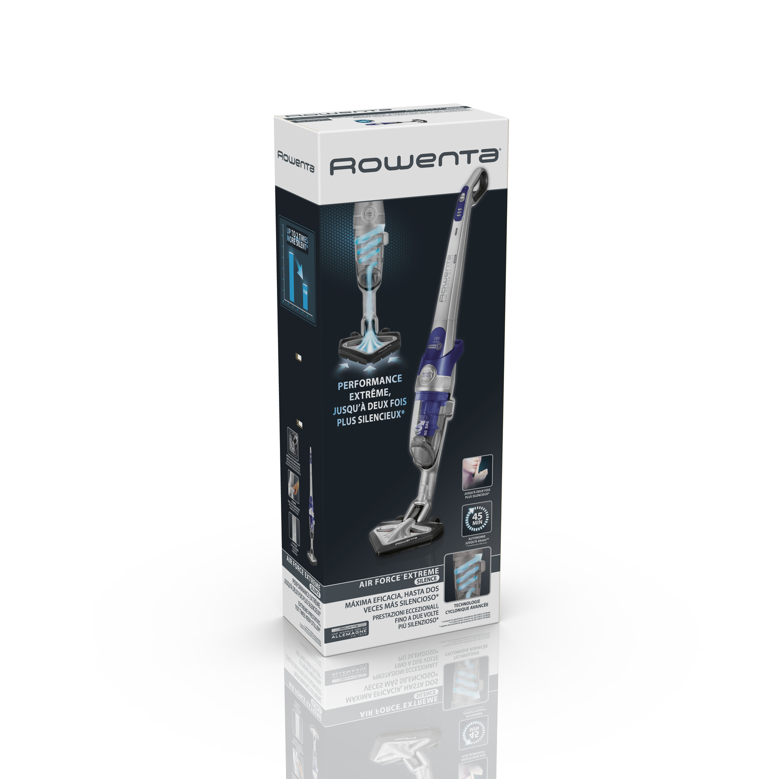 Rowenta Air Force Extreme Silence RH8919 Stick vacuum Battery Dry Foam Bagless – image 6