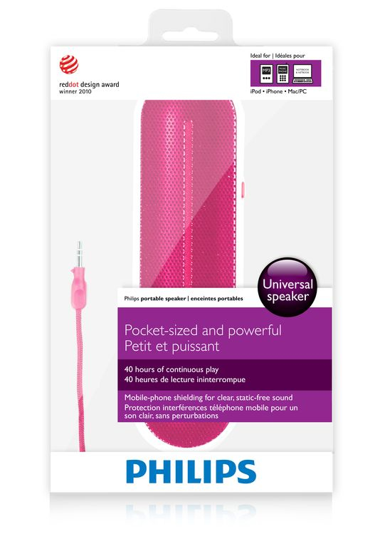 Philips SBA1600PNK/00 portable/party speaker Pink – image 2