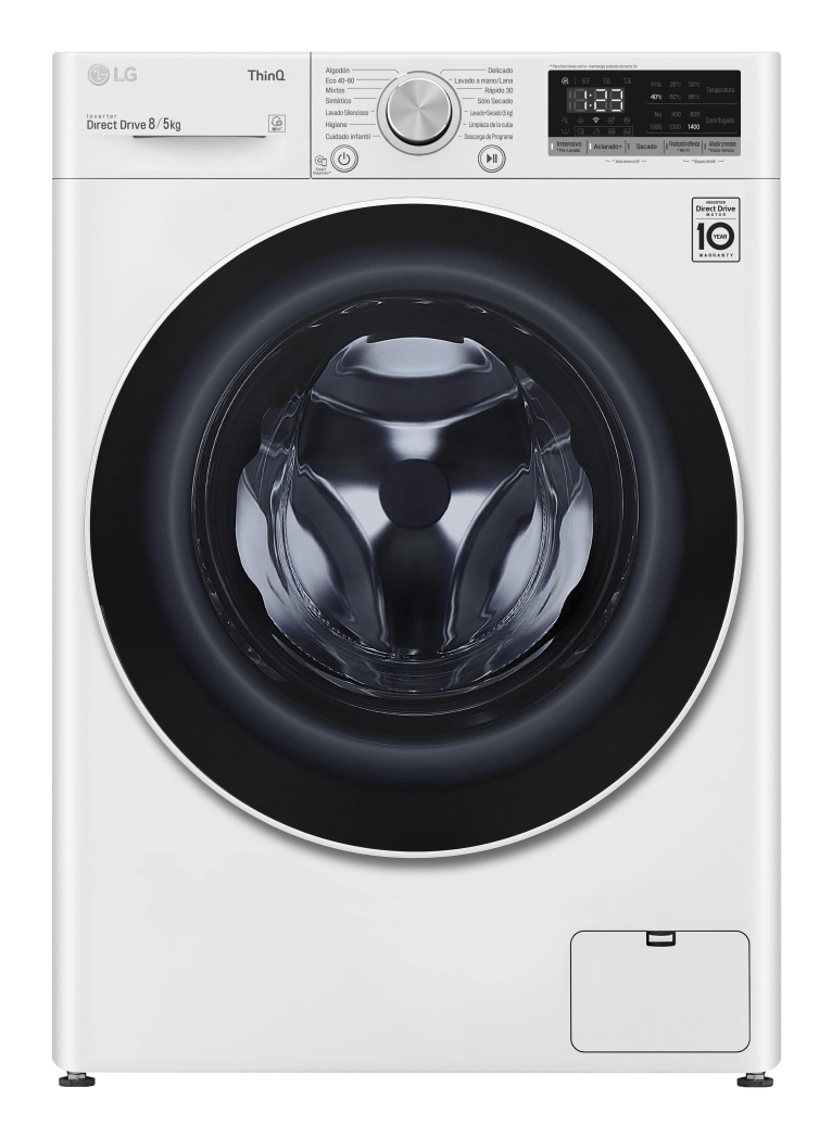 LG F4DN4008N0W washer dryer Freestanding Front-load White – image 1