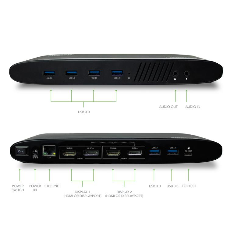 Plugable Technologies UD-6950H laptop dock/port replicator Docking USB 3.2 Gen 1 (3.1 Gen 1) Type-C Black – image 5