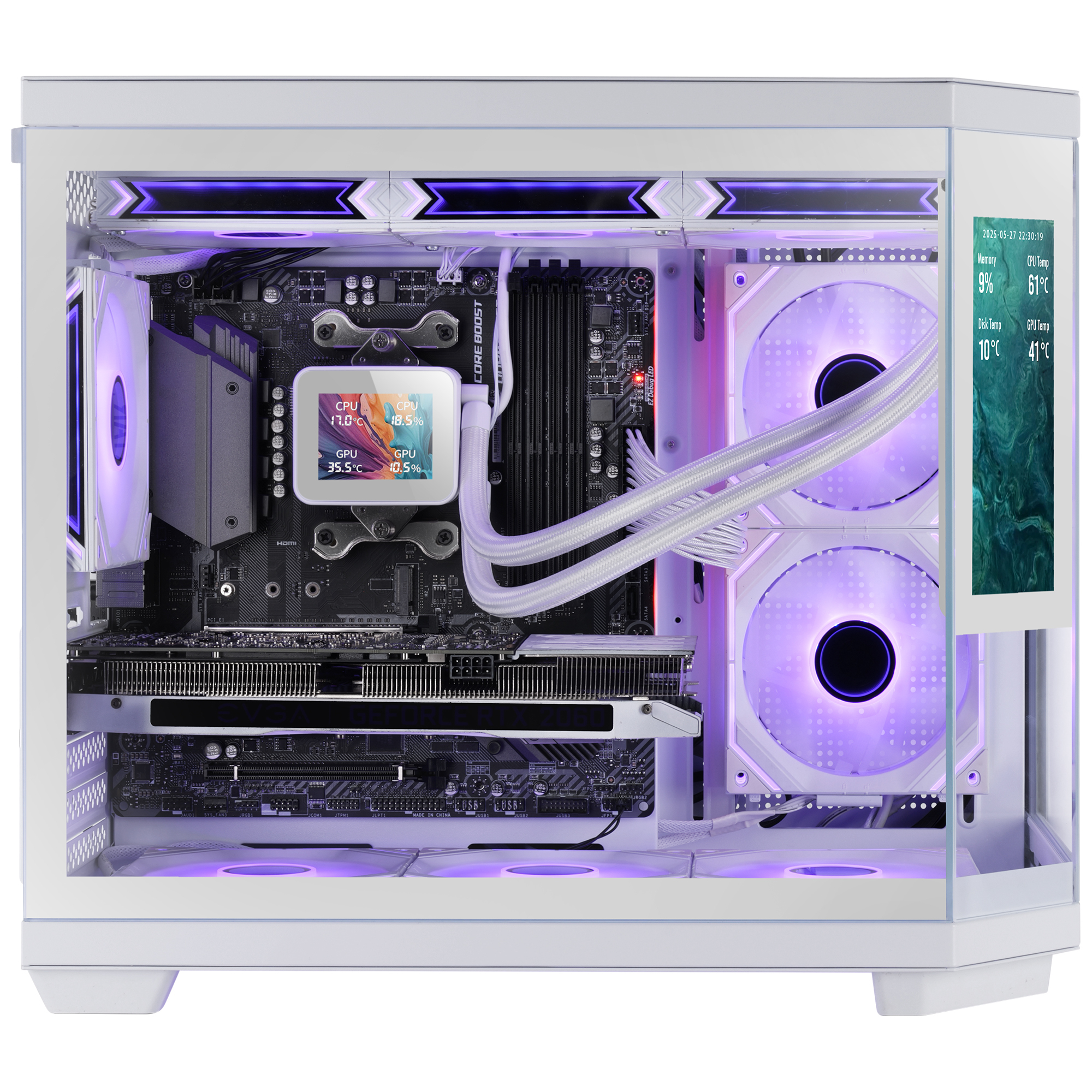 Mars Gaming MC3TCORELCDMW computer case Mini Tower White – image 2