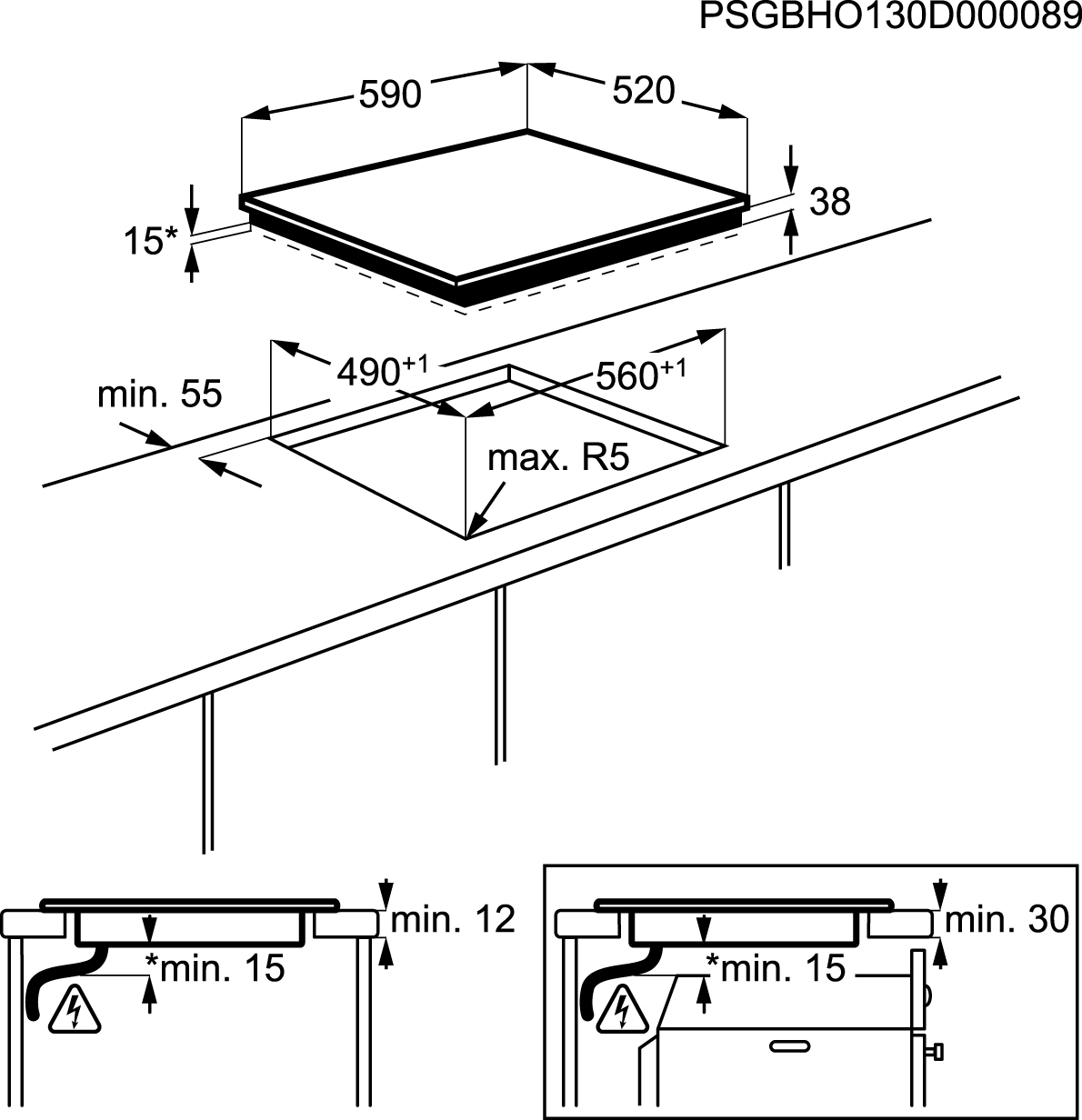 AEG HK634020FB Black Built-in Ceramic hob 4 zone(s) – image 4