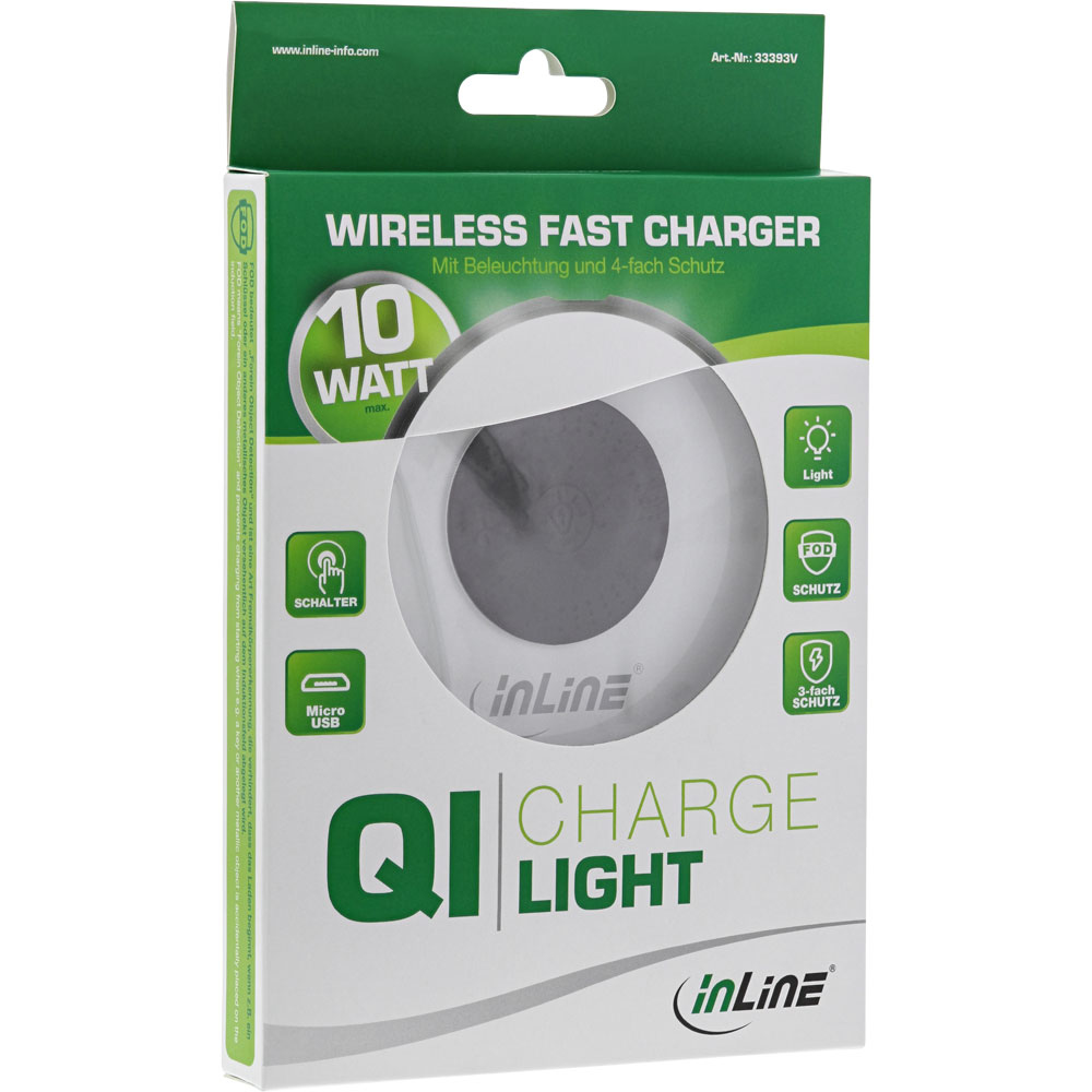 InLine 33393V mobile device charger Universal Black, White USB Wireless charging Indoor – image 6