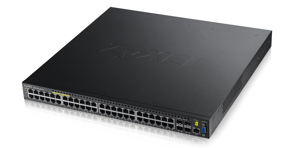 Zyxel GS3700-48HP Managed L2+ Gigabit Ethernet (10/100/1000) Power over Ethernet (PoE) Black – image 1
